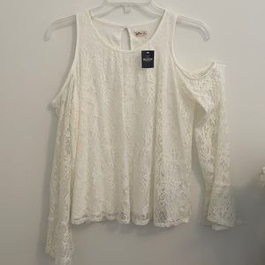 Cold -Shoulder Long Sleeve Blouse